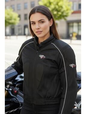 Vega Technical Gear Silhouette Racing Motorcycle Jacket Black Size M